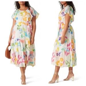 Floral Multicolor Women's Dress